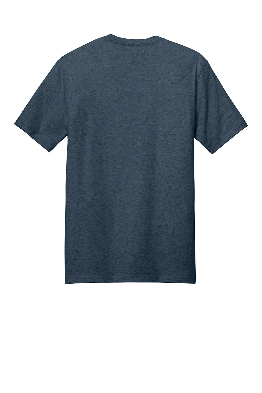 District Mens Perfect Weight Short Sleeve Crewneck T-Shirt - Heather Navy Blue