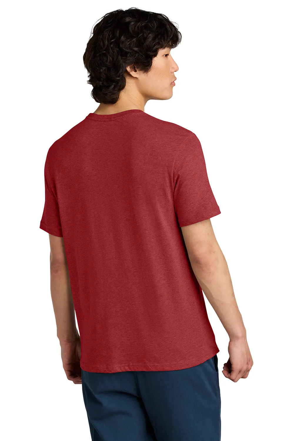 District Mens Perfect Weight Short Sleeve Crewneck T-Shirt - Heather Red