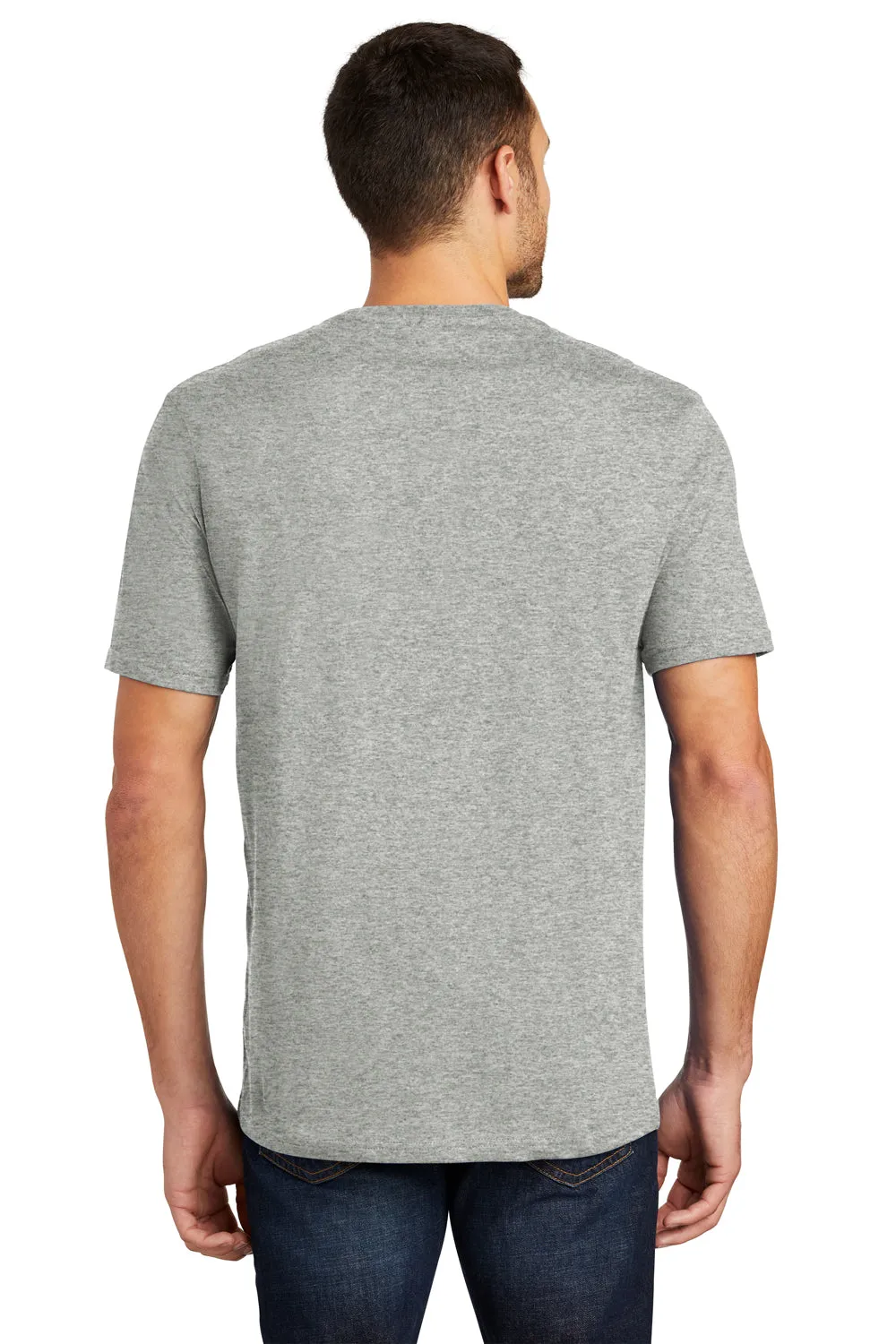 District Mens Perfect Weight Short Sleeve Crewneck T-Shirt - Heather Steel Grey