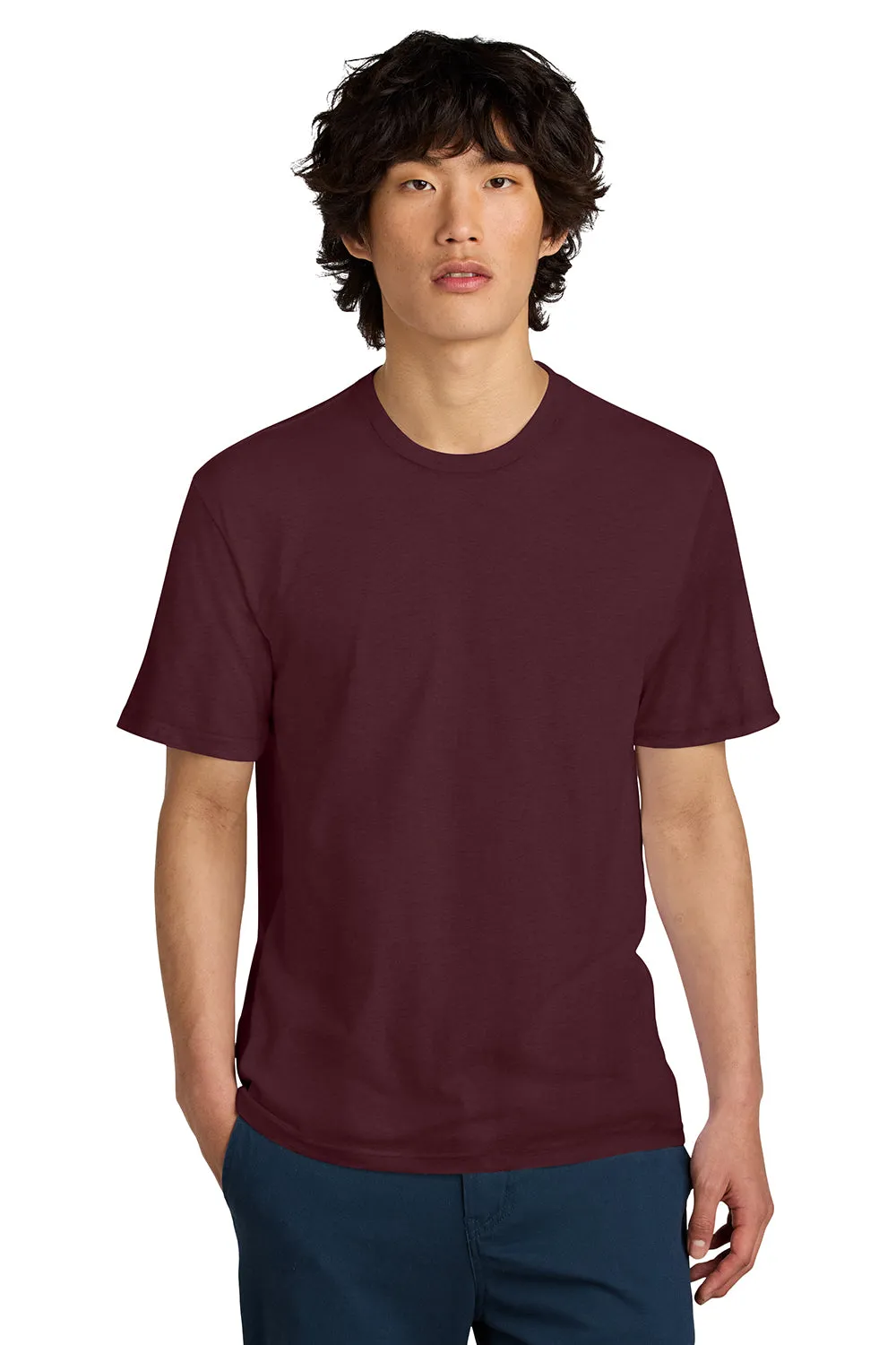 District Mens Perfect Weight Short Sleeve Crewneck T-Shirt - Maroon
