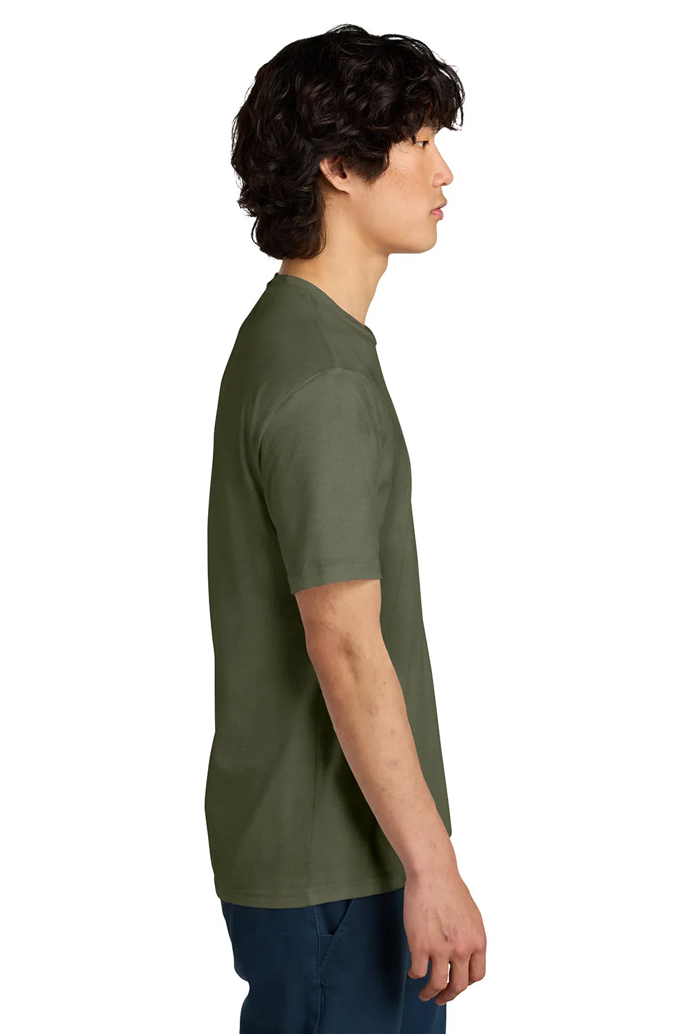 District Mens Perfect Weight Short Sleeve Crewneck T-Shirt - Military Green