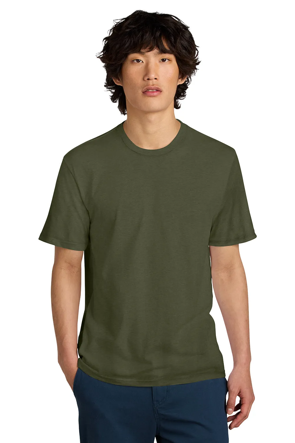 District Mens Perfect Weight Short Sleeve Crewneck T-Shirt - Military Green