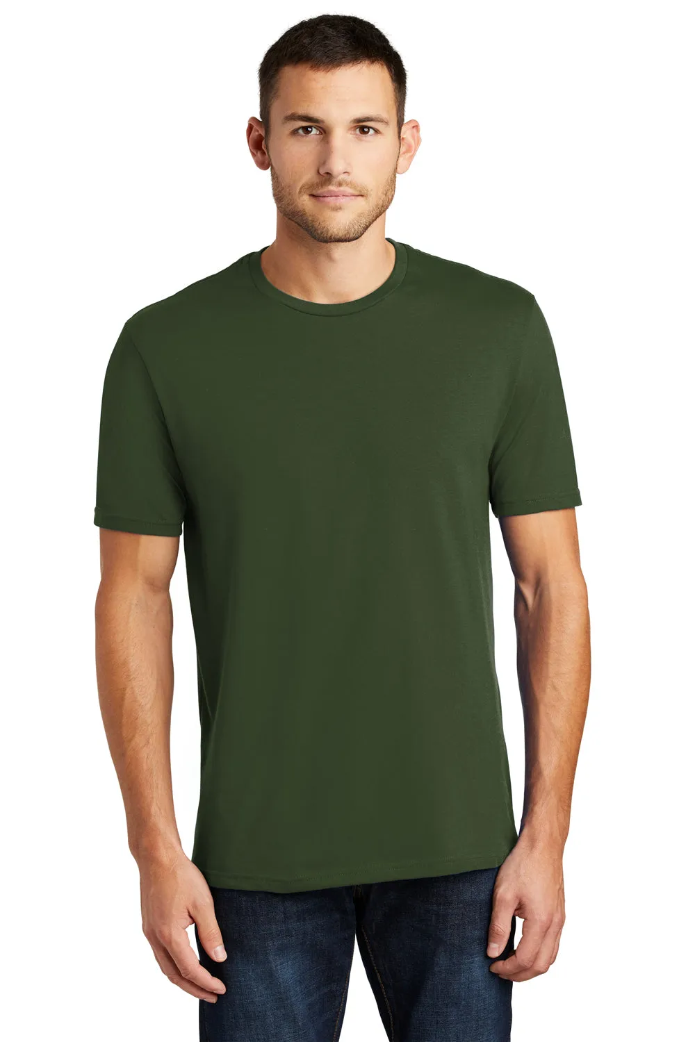 District Mens Perfect Weight Short Sleeve Crewneck T-Shirt - Thyme Green - Closeout