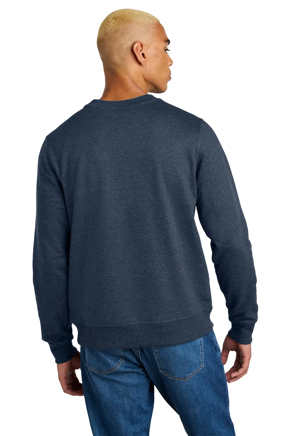 District Mens Re-Fleece Crewneck Sweatshirt - Heather Navy Blue