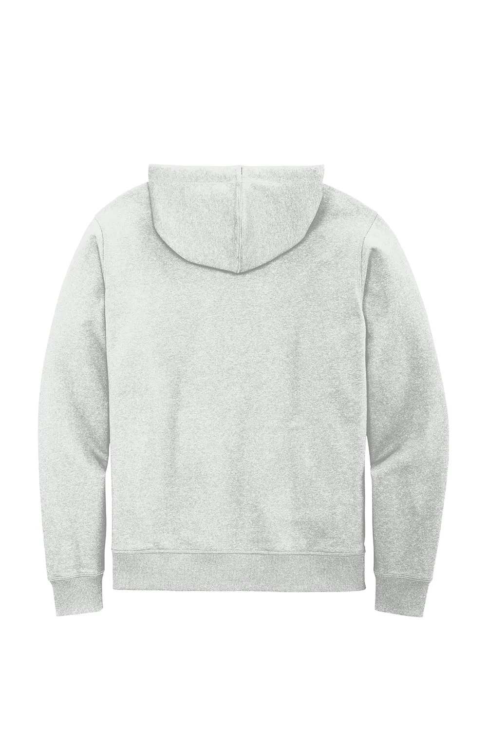 District Mens Re-Fleece Full Zip Hooded Sweatshirt Hoodie w/ Pockets - Ash Grey