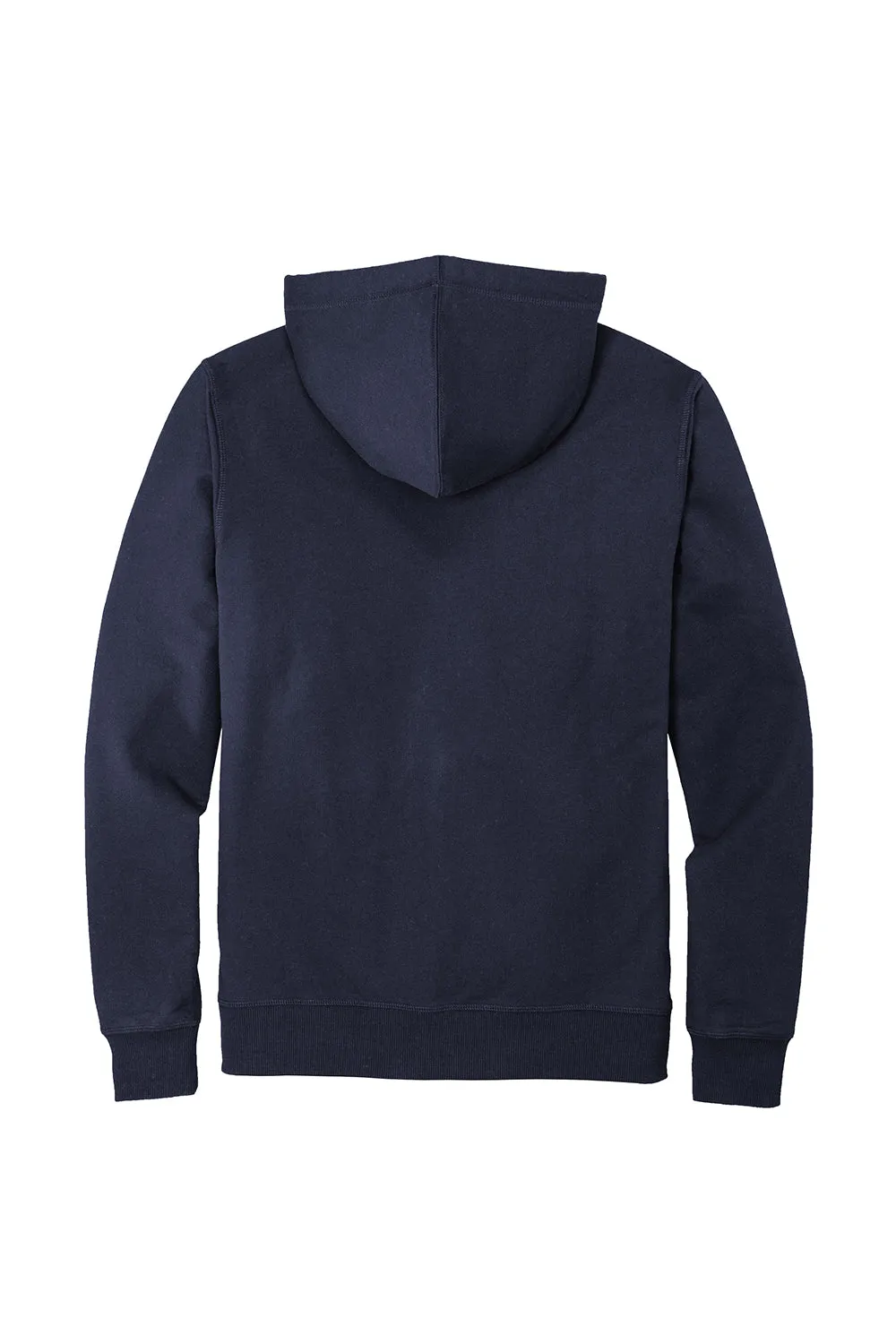 District Mens Re-Fleece Full Zip Hooded Sweatshirt Hoodie w/ Pockets - True Navy Blue