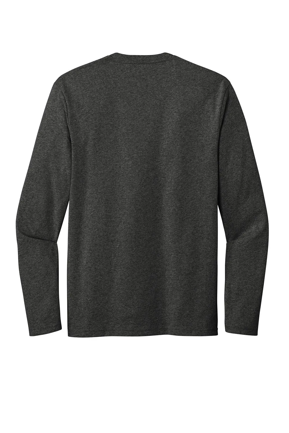 District Mens Re-Tee Long Sleeve Crewneck T-Shirt - Heather Charcoal Grey