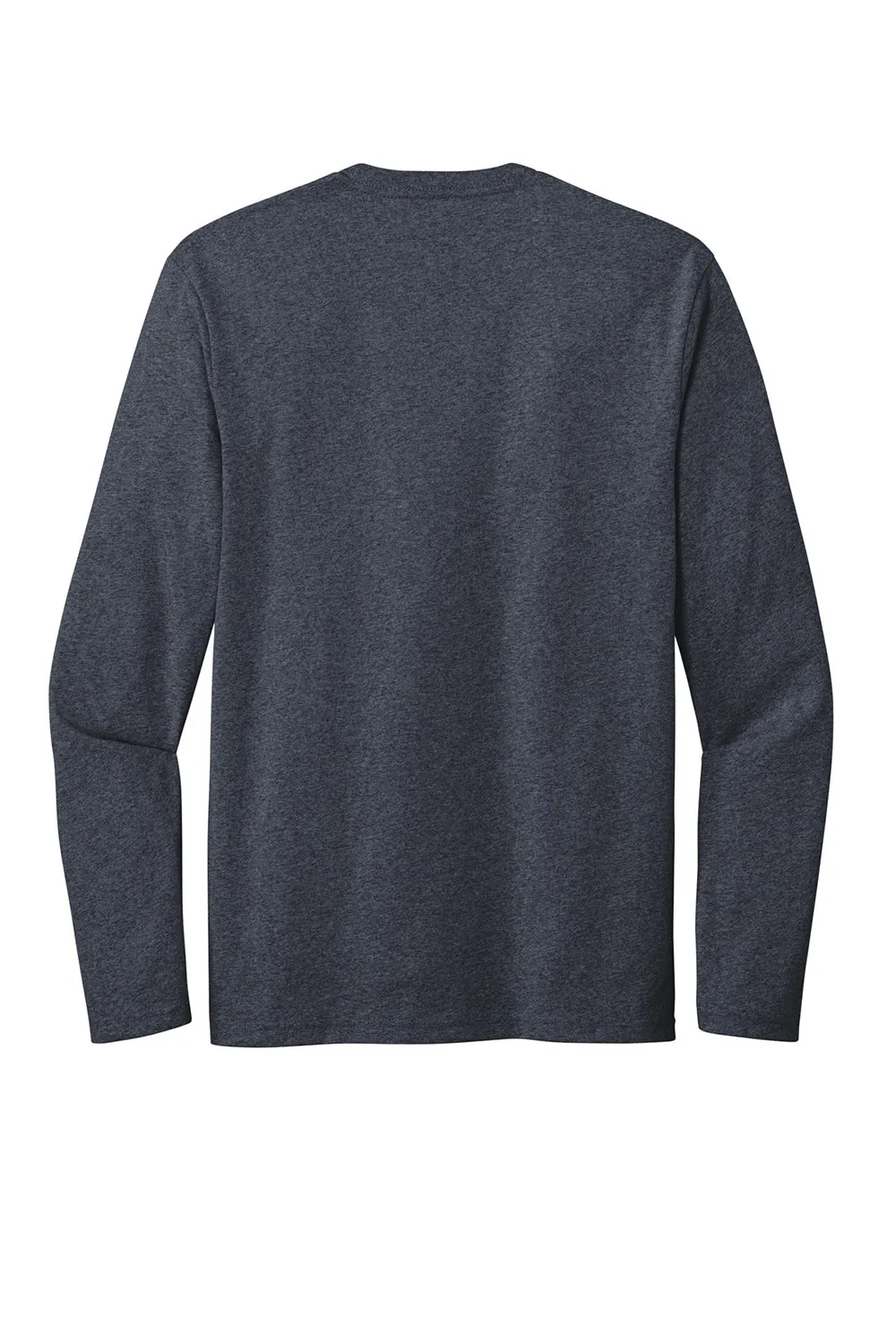 District Mens Re-Tee Long Sleeve Crewneck T-Shirt - Heather Navy Blue