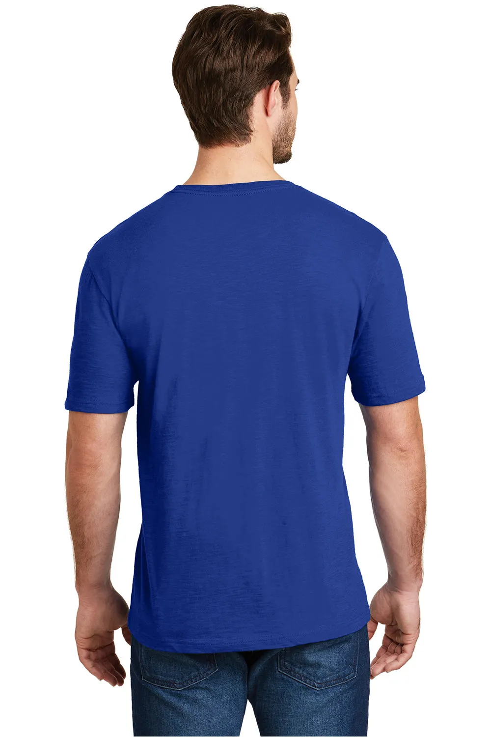 District Mens Super Slub Short Sleeve Crewneck T-Shirt - Deep Royal Blue - Closeout