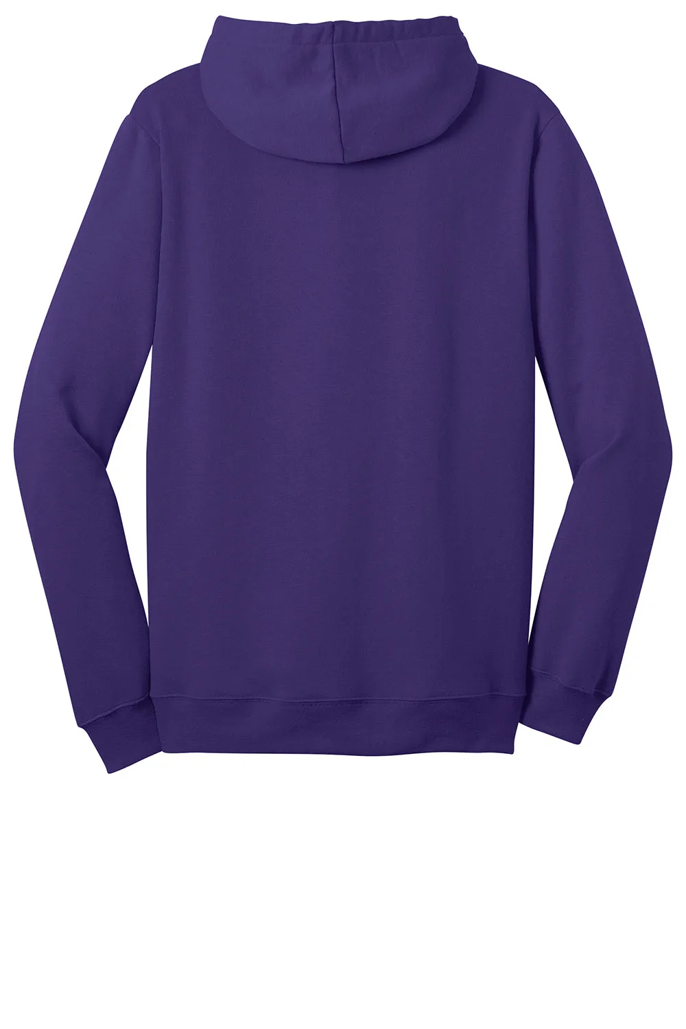 District Mens The Concert Fleece Full Zip Hooded Sweatshirt Hoodie w/ Pockets - Purple
