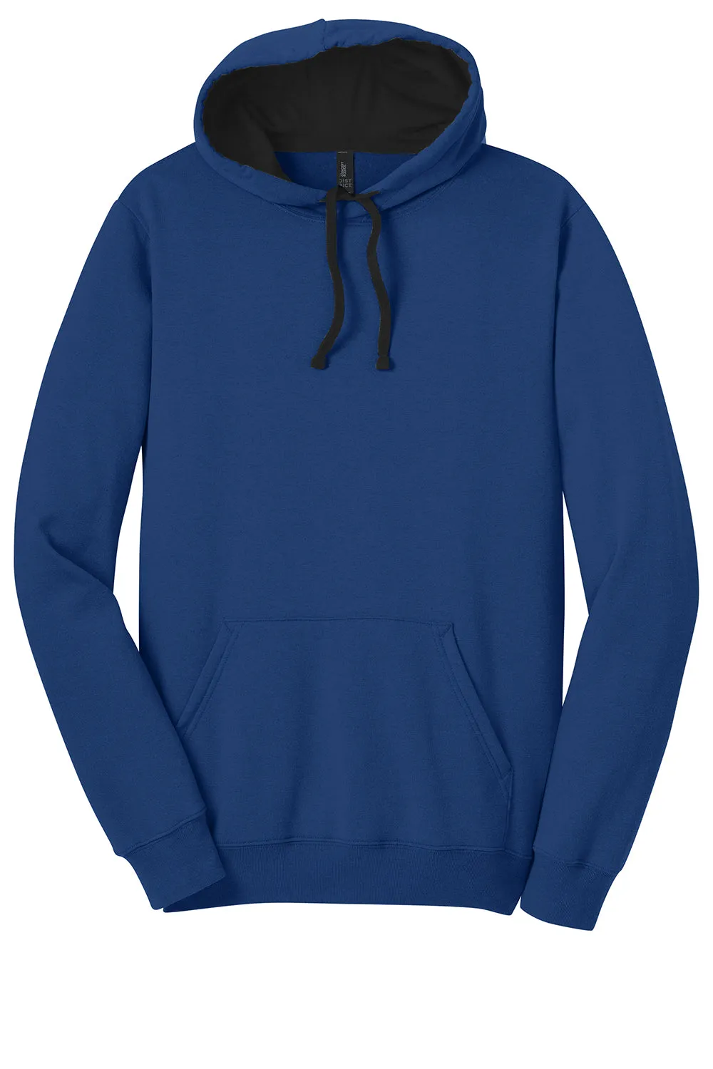 District Mens The Concert Fleece Hooded Sweatshirt Hoodie w/ Pouch Pocket - Deep Royal Blue