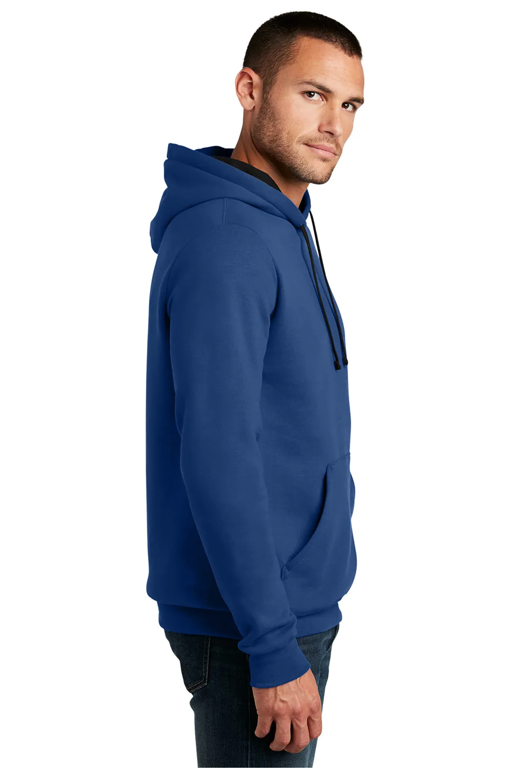District Mens The Concert Fleece Hooded Sweatshirt Hoodie w/ Pouch Pocket - Deep Royal Blue