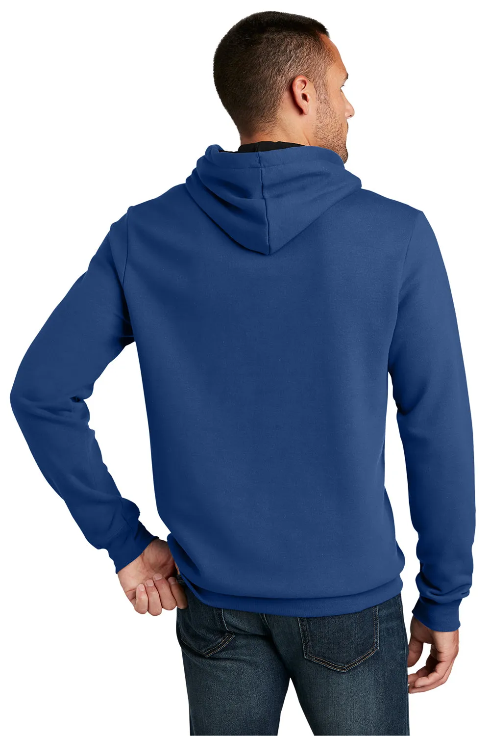 District Mens The Concert Fleece Hooded Sweatshirt Hoodie w/ Pouch Pocket - Deep Royal Blue
