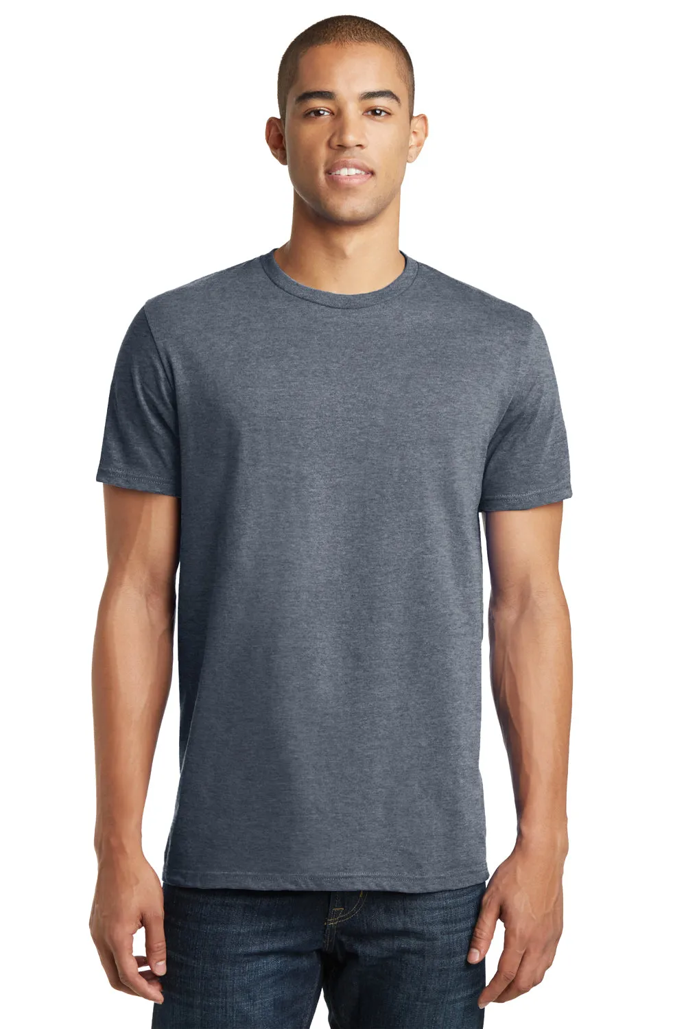 District Mens The Concert Short Sleeve Crewneck T-Shirt - Heather Navy Blue