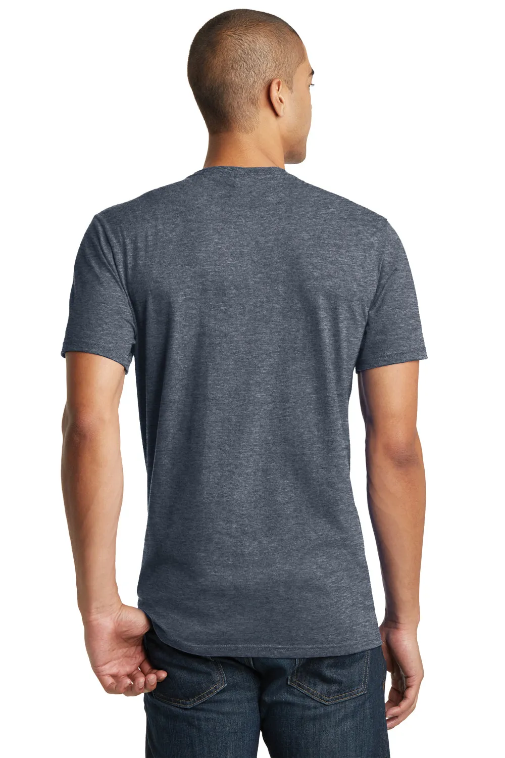 District Mens The Concert Short Sleeve Crewneck T-Shirt - Heather Navy Blue