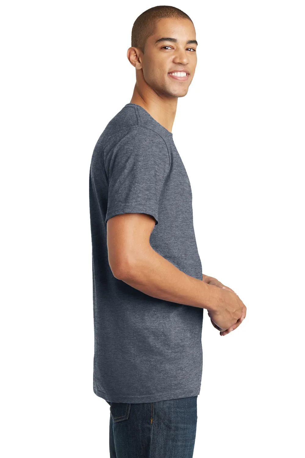 District Mens The Concert Short Sleeve Crewneck T-Shirt - Heather Navy Blue