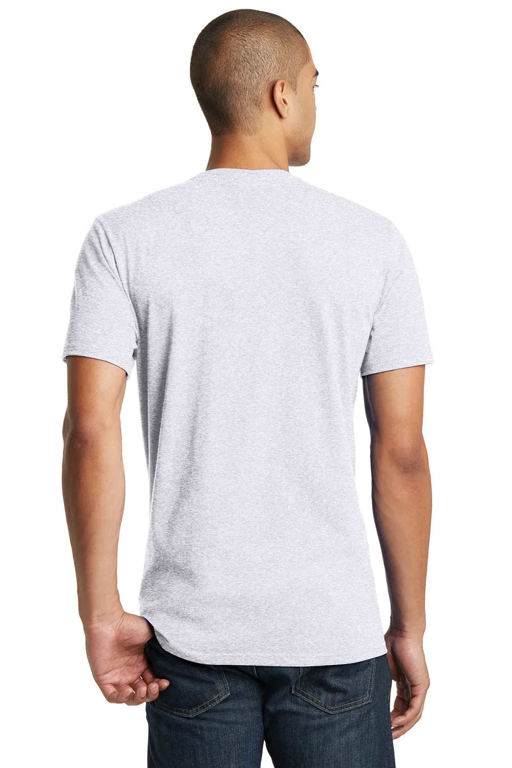 District Mens The Concert Short Sleeve Crewneck T-Shirt - Heather White