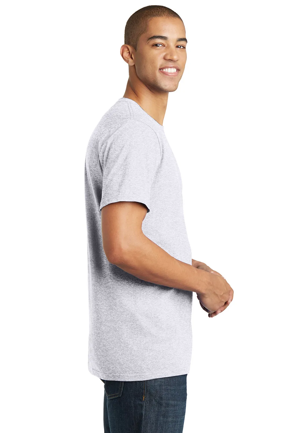 District Mens The Concert Short Sleeve Crewneck T-Shirt - Heather White