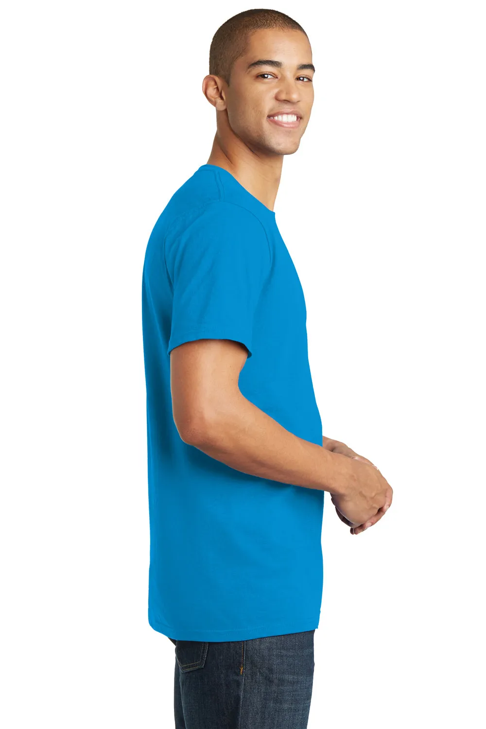 District Mens The Concert Short Sleeve Crewneck T-Shirt - Neon Blue