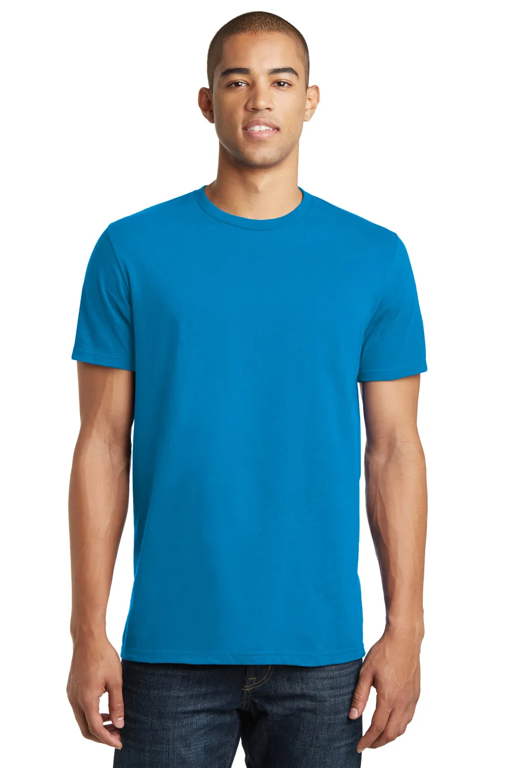 District Mens The Concert Short Sleeve Crewneck T-Shirt - Neon Blue