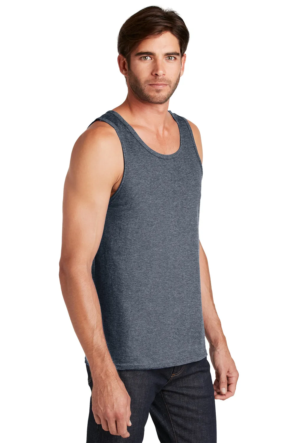 District Mens The Concert Tank Top - Heather Navy Blue