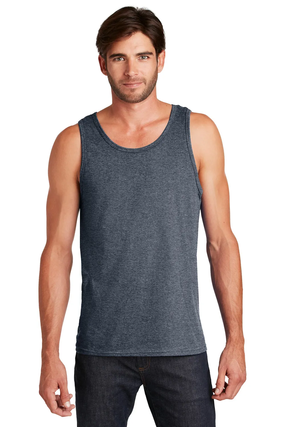 District Mens The Concert Tank Top - Heather Navy Blue