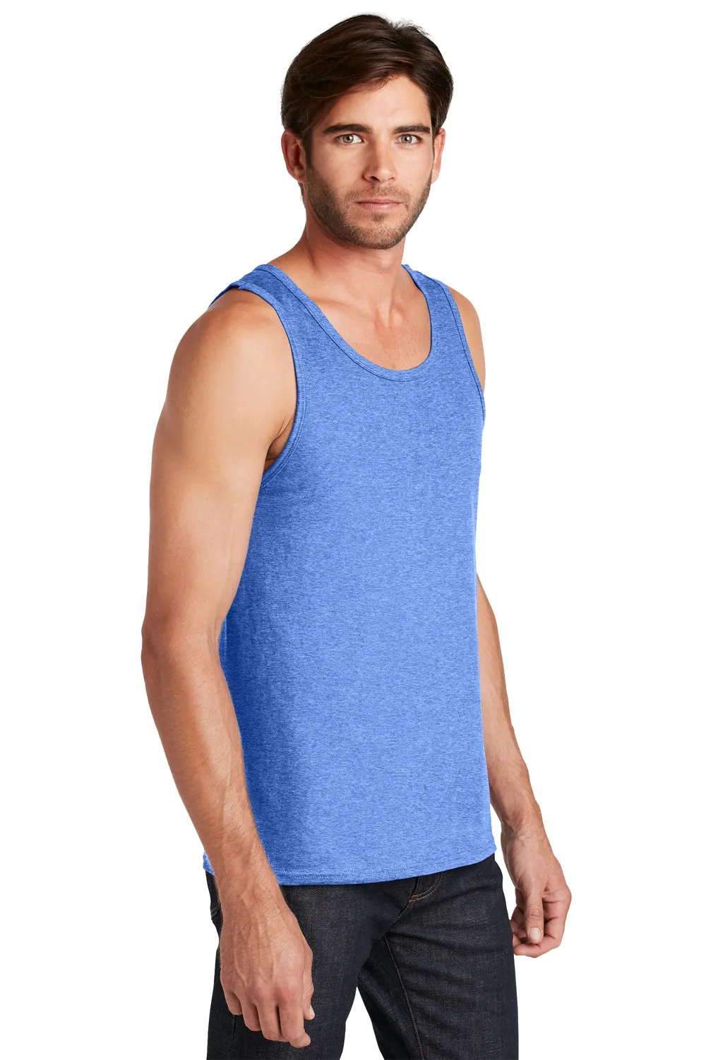 District Mens The Concert Tank Top - Heather Royal Blue