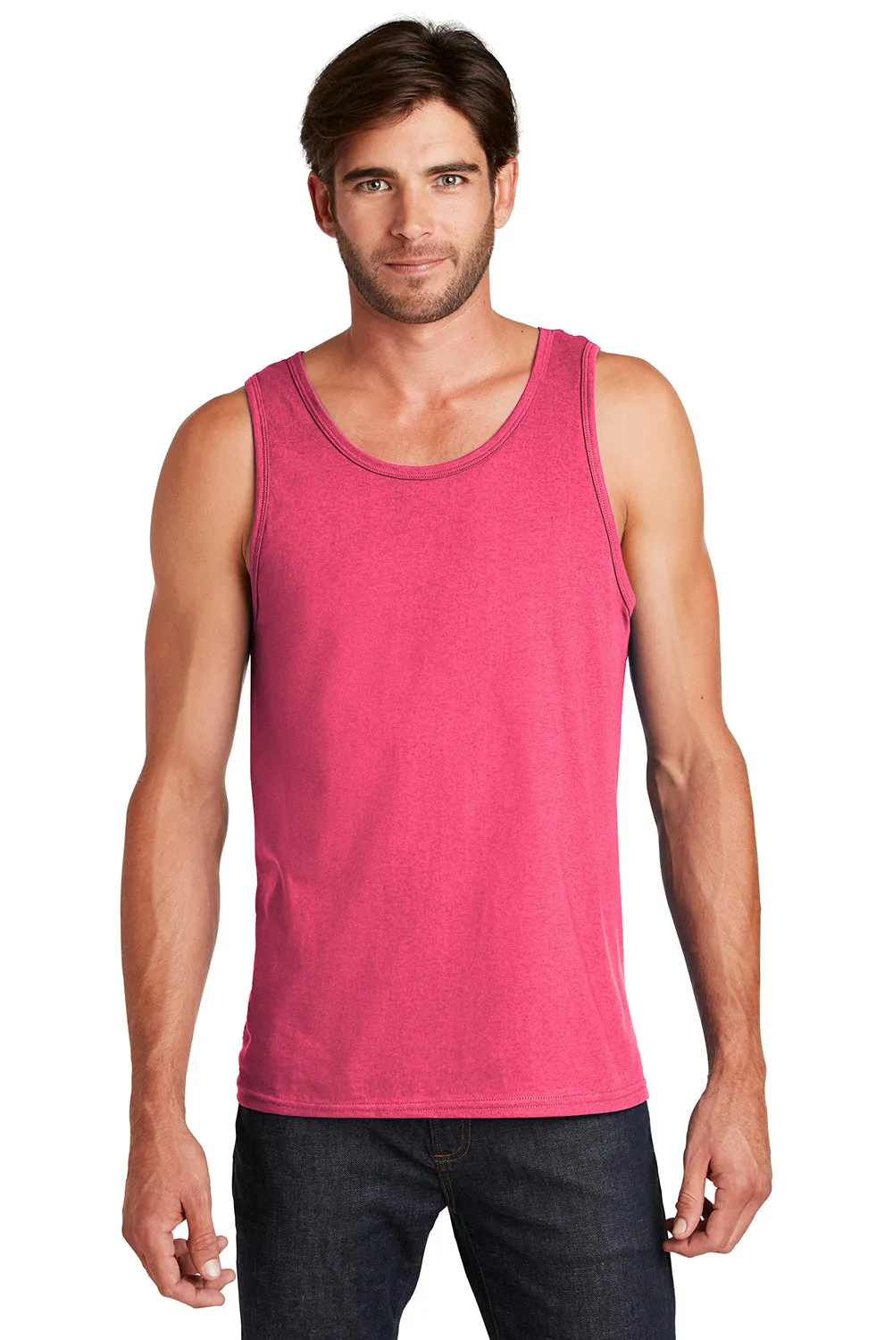 District Mens The Concert Tank Top - Neon Pink