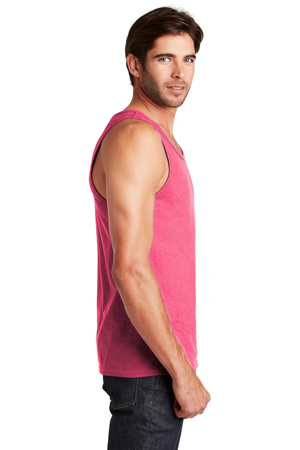District Mens The Concert Tank Top - Neon Pink