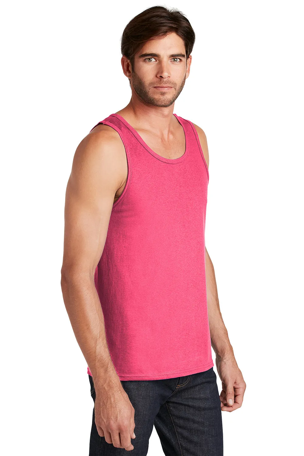 District Mens The Concert Tank Top - Neon Pink