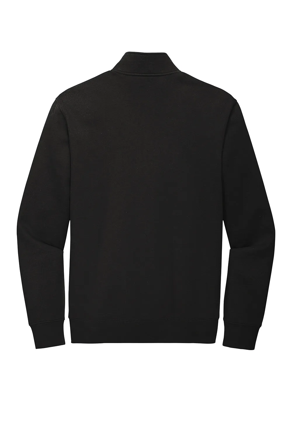 District Mens Very Important 1/4 Zip Sweatshirt w/ Pouch Pocket - Black