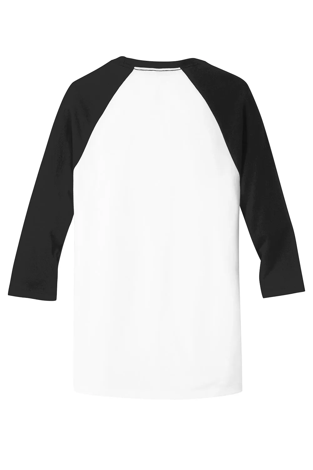 District Mens Very Important 3/4 Sleeve Crewneck T-Shirt - White/Black - Closeout