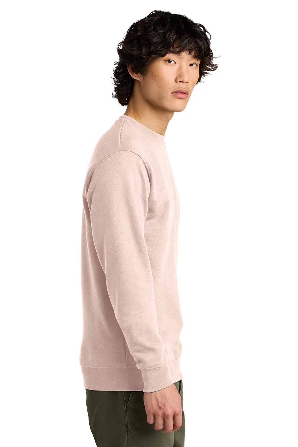 District Mens Very Important Fleece Crewneck Sweatshirt - Rosewater Pink