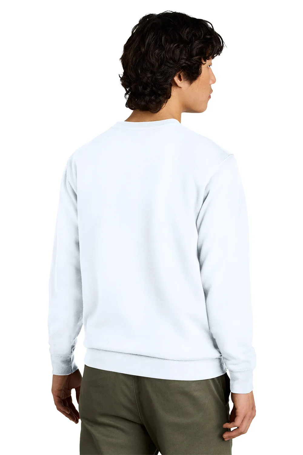 District Mens Very Important Fleece Crewneck Sweatshirt - White
