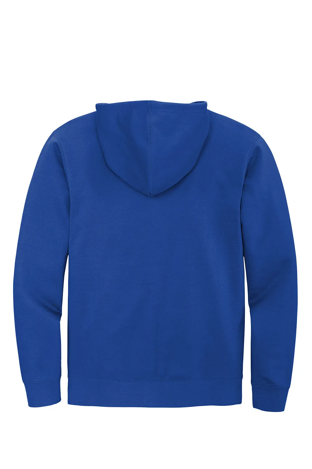 District Mens Very Important Fleece Full Zip Hooded Sweatshirt Hoodie w/ Pockets - Deep Royal Blue