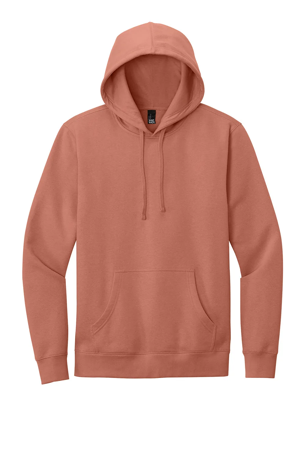 District Mens Very Important Fleece Hooded Sweatshirt Hoodie w/ Pouch Pocket - Desert Rose