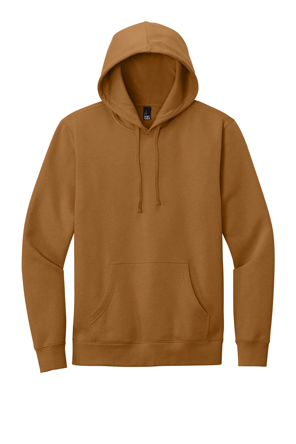 District Mens Very Important Fleece Hooded Sweatshirt Hoodie w/ Pouch Pocket - Duck Brown