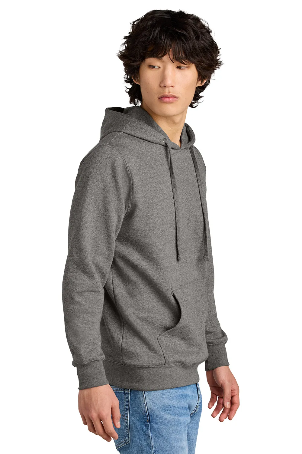 District Mens Very Important Fleece Hooded Sweatshirt Hoodie w/ Pouch Pocket - Grey Frost