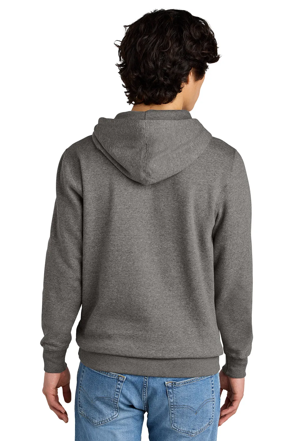 District Mens Very Important Fleece Hooded Sweatshirt Hoodie w/ Pouch Pocket - Grey Frost