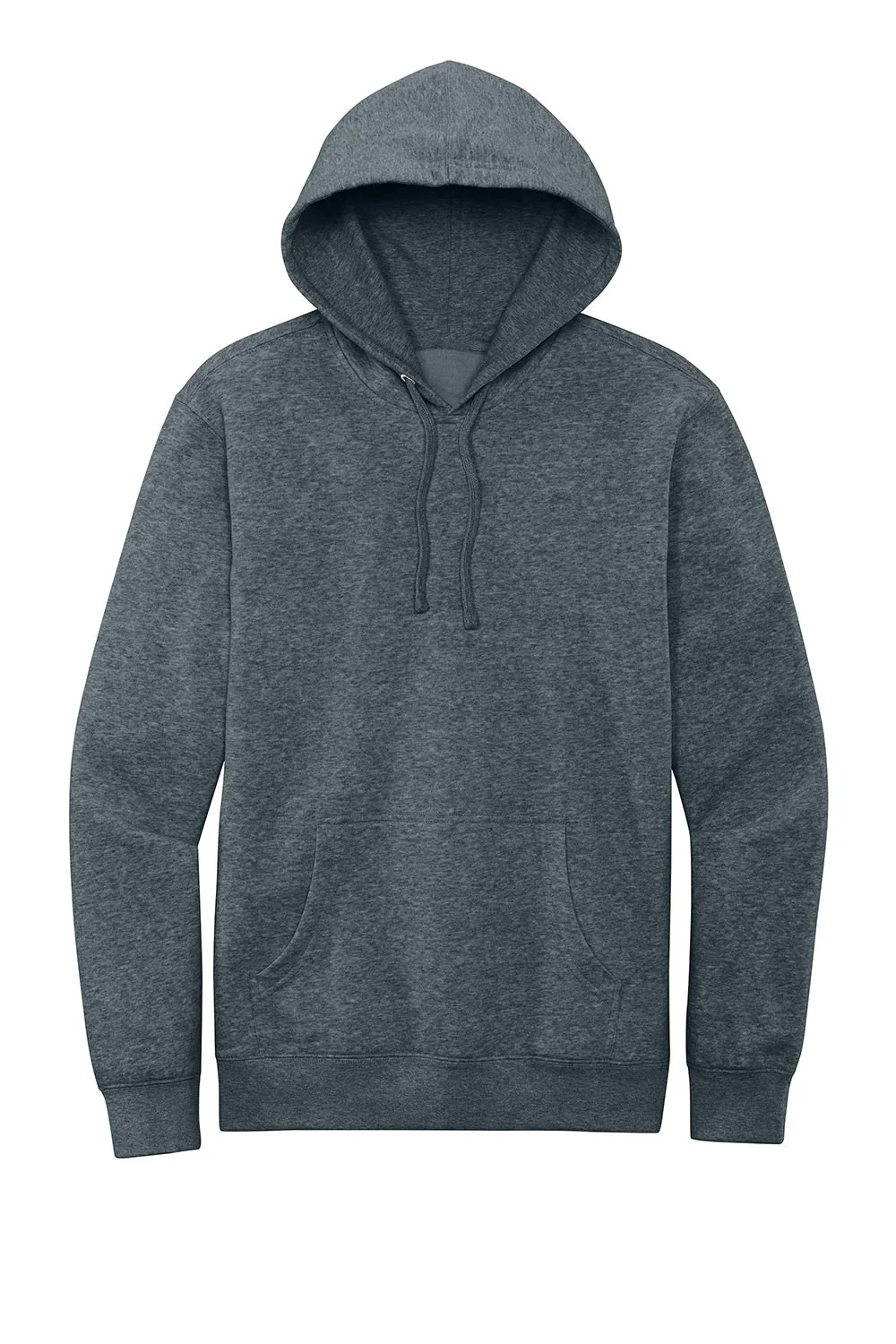 District Mens Very Important Fleece Hooded Sweatshirt Hoodie w/ Pouch Pocket - Heather Flint Blue