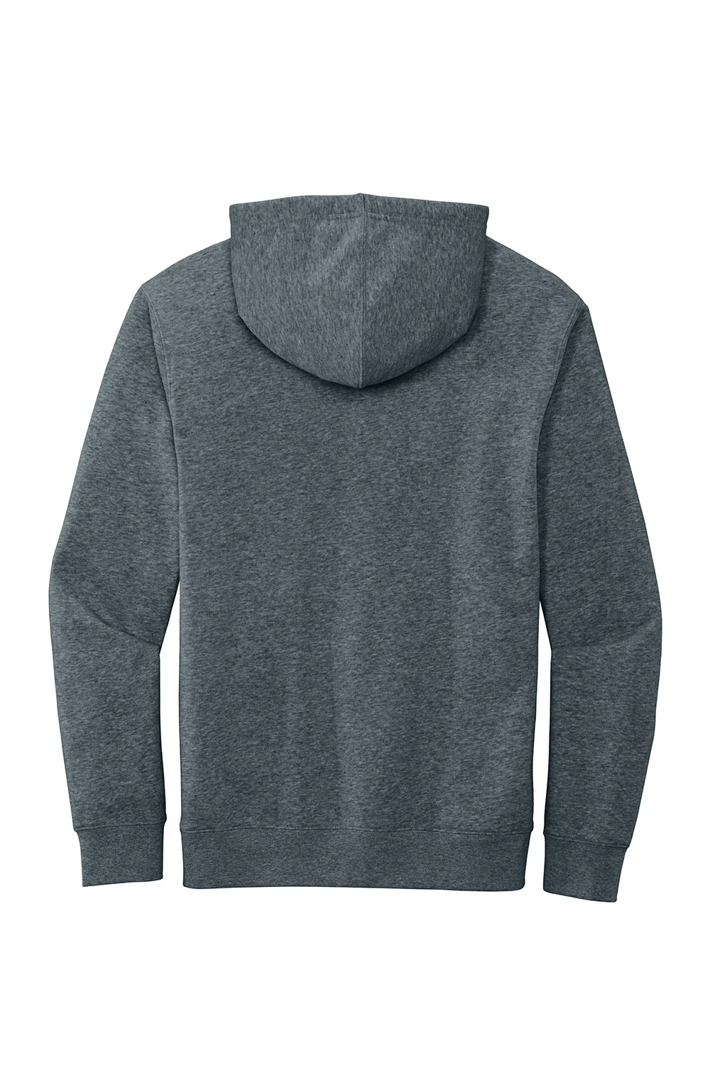 District Mens Very Important Fleece Hooded Sweatshirt Hoodie w/ Pouch Pocket - Heather Flint Blue