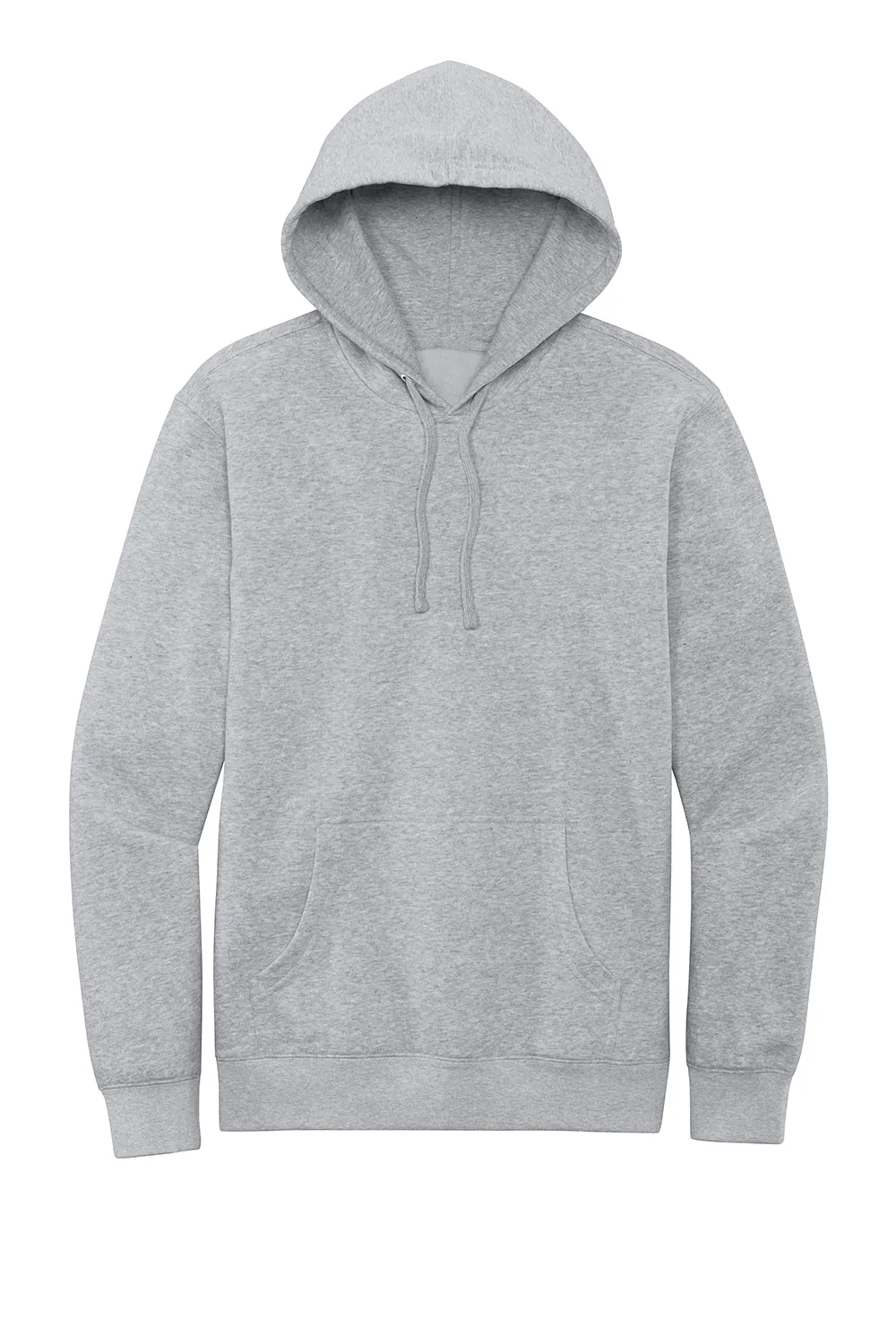 District Mens Very Important Fleece Hooded Sweatshirt Hoodie w/ Pouch Pocket - Heather Light Grey