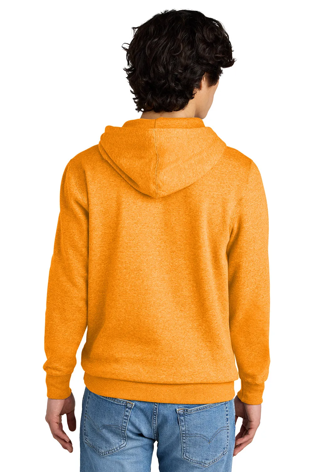 District Mens Very Important Fleece Hooded Sweatshirt Hoodie w/ Pouch Pocket - Heather Marigold