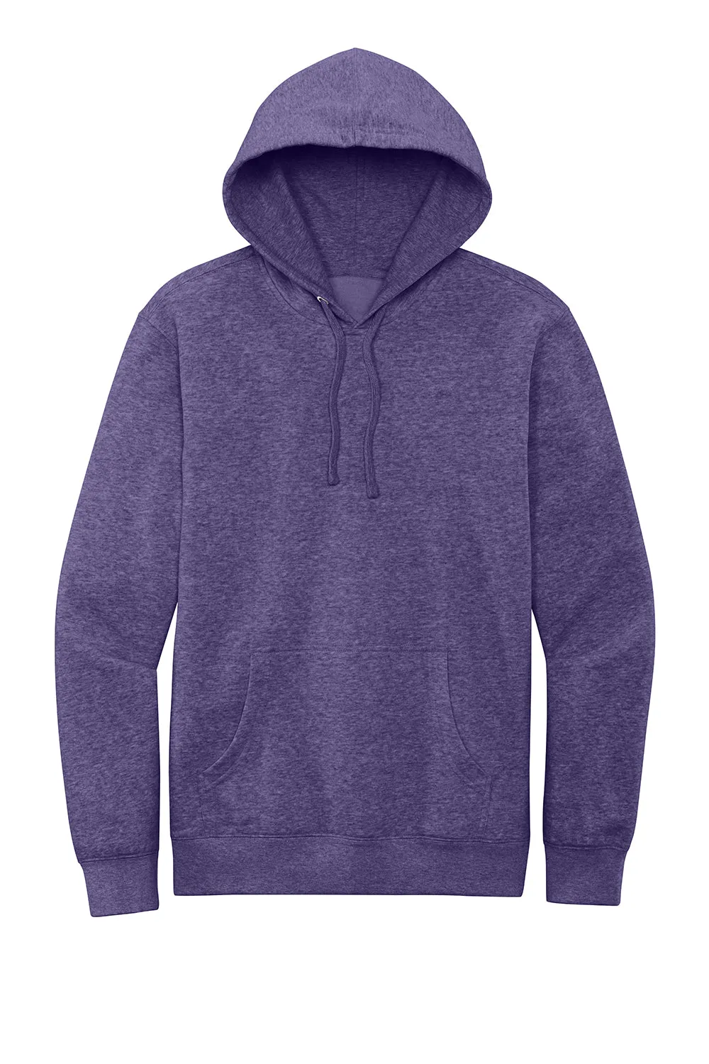 District Mens Very Important Fleece Hooded Sweatshirt Hoodie w/ Pouch Pocket - Heather Purple