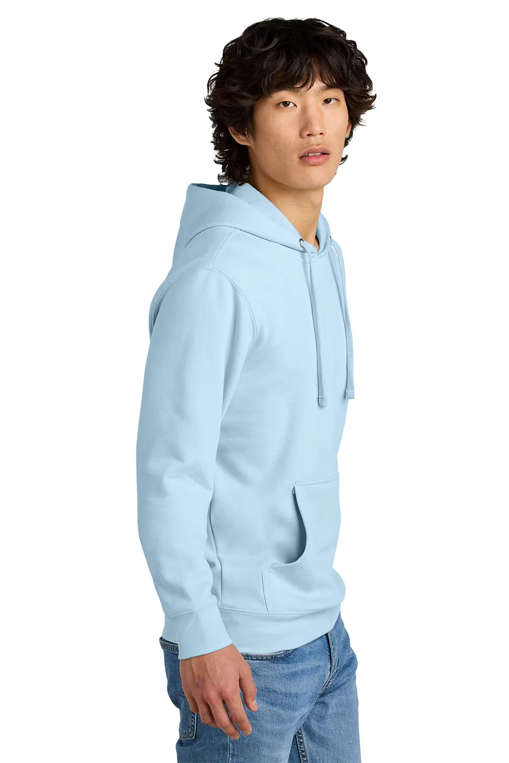District Mens Very Important Fleece Hooded Sweatshirt Hoodie w/ Pouch Pocket - Ice Blue