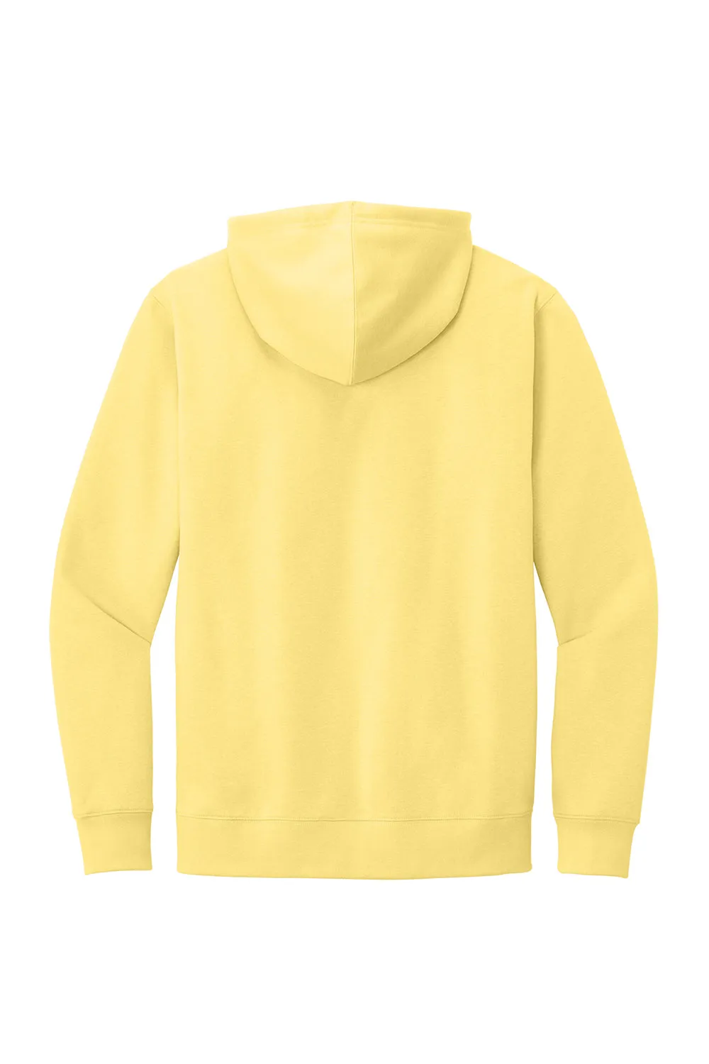 District Mens Very Important Fleece Hooded Sweatshirt Hoodie w/ Pouch Pocket - Light Yellow