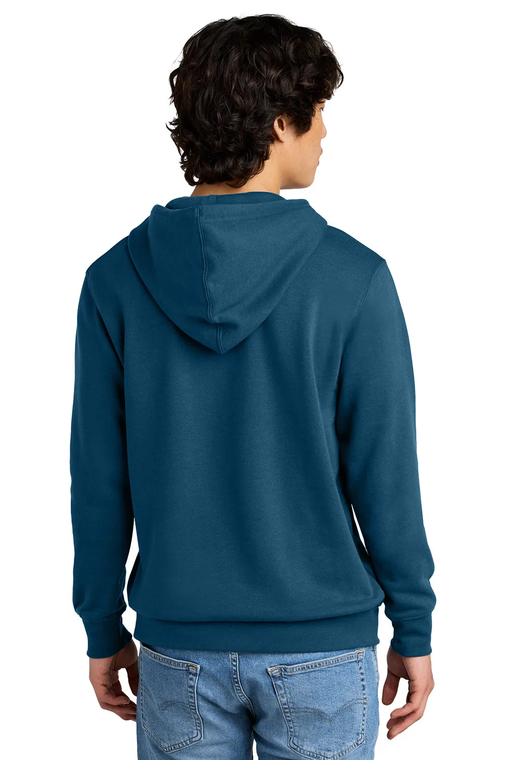 District Mens Very Important Fleece Hooded Sweatshirt Hoodie w/ Pouch Pocket - Neptune Blue