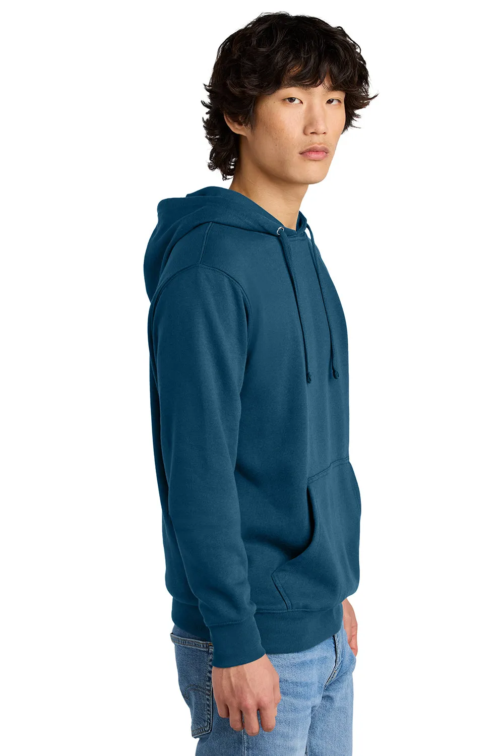 District Mens Very Important Fleece Hooded Sweatshirt Hoodie w/ Pouch Pocket - Neptune Blue