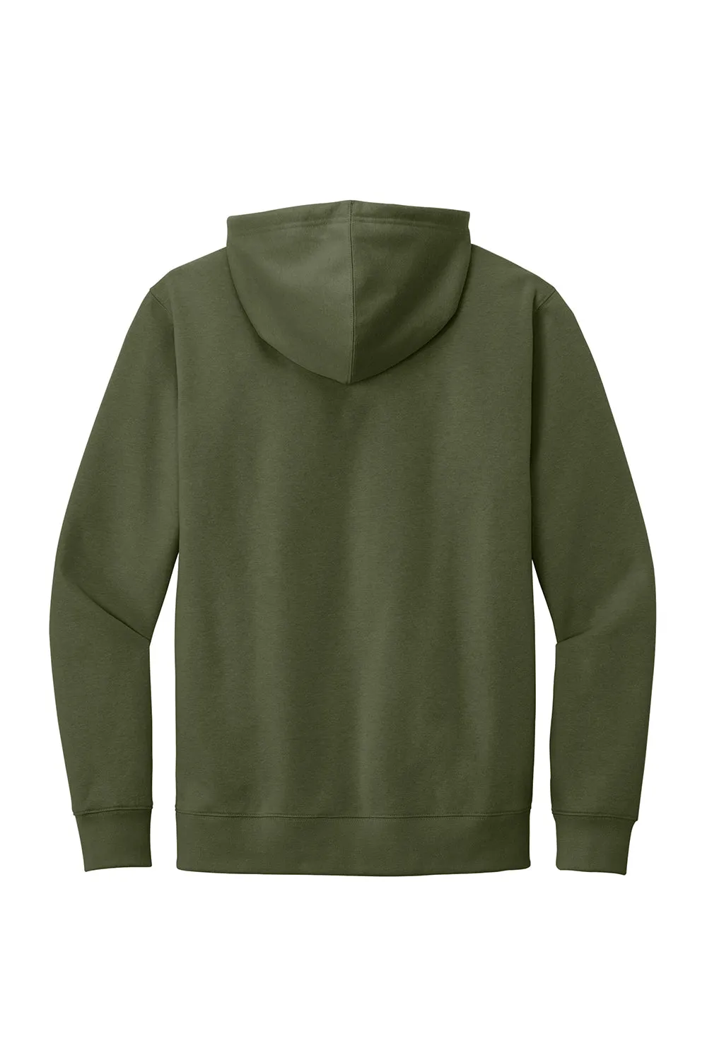 District Mens Very Important Fleece Hooded Sweatshirt Hoodie w/ Pouch Pocket - Olive Green