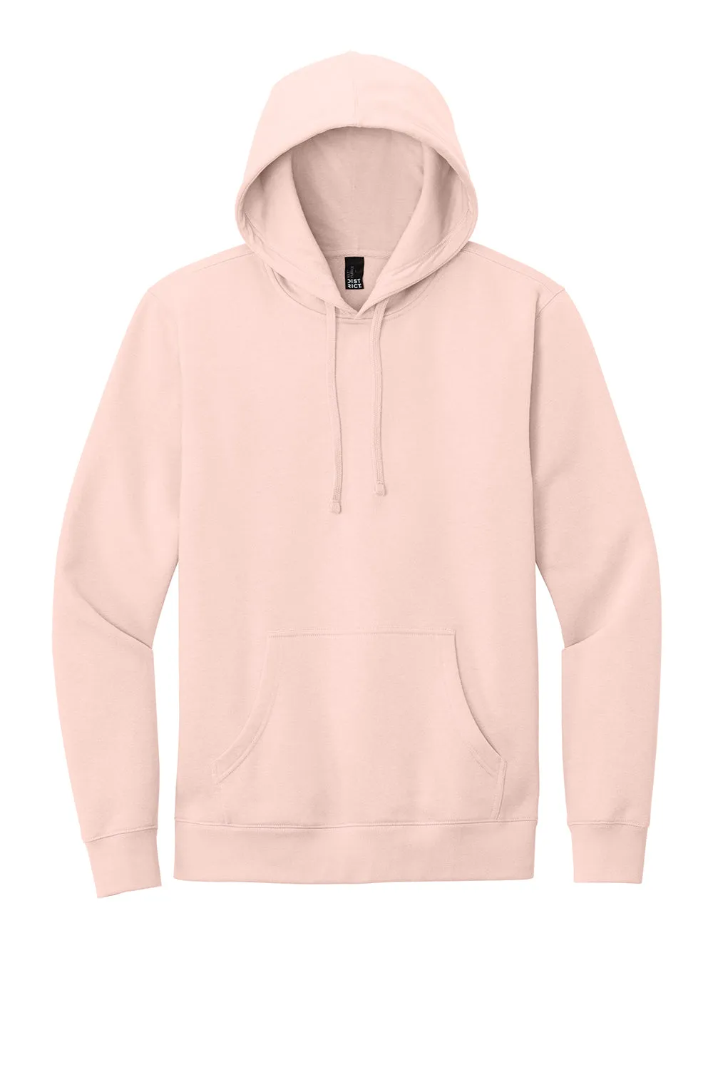 District Mens Very Important Fleece Hooded Sweatshirt Hoodie w/ Pouch Pocket - Rosewater Pink